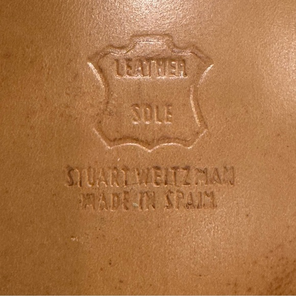 Stuart Weitzman NWOB Cork Pointed Toe Pumps - Gold Horsebit Detail - 10M - Picture 9 of 15